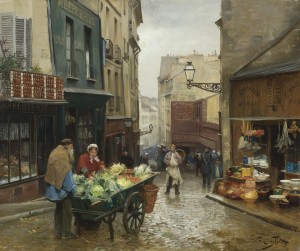Market on the Rue Mouffetard, Paris